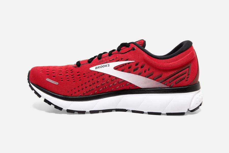 Brooks Running Shoes - Ghost 13 Road Mens - Red/White - GWU-248137